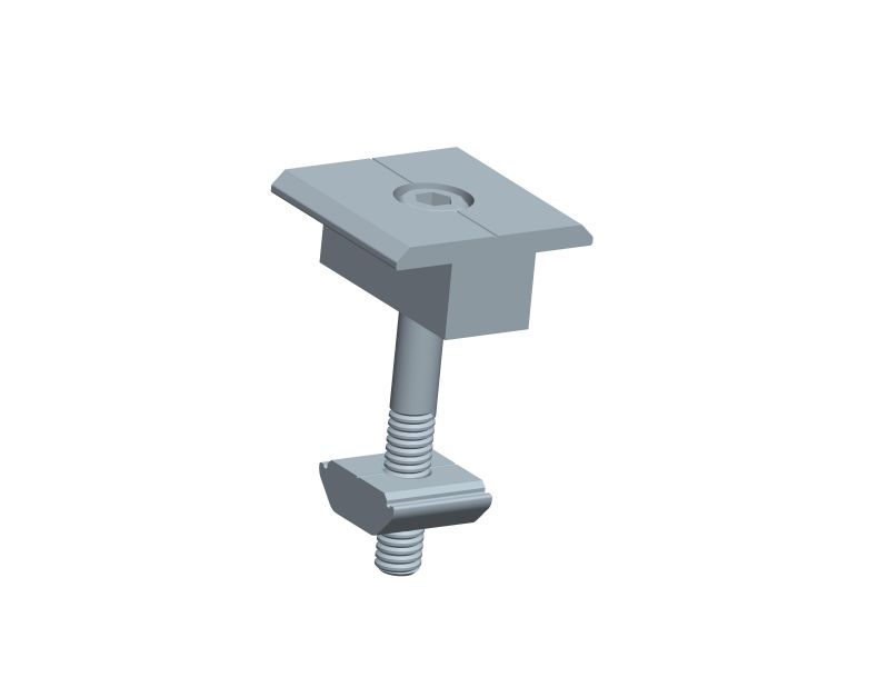 Inter clamp for metal sheet roof mounting system